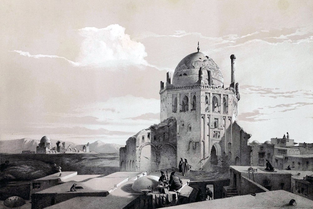 A historical painting of Soltaniyeh Dome 